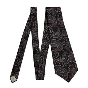 Vintage Mens Oscar de la Renta Couture Neck Tie Neckwear Paisley Multicolor